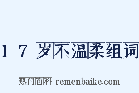 17岁不温柔组词是什么意思的图片